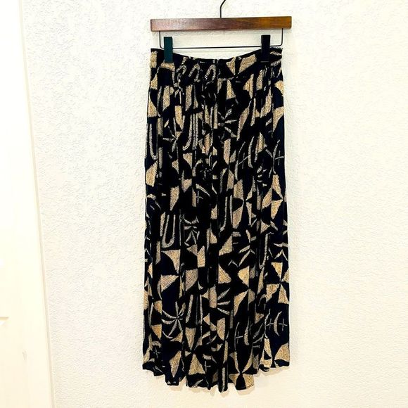 Orvis Tan & Black A Line Skirt Size 10 - Picture 7 of 8